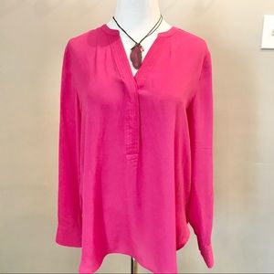 Violet + Claire | Hot Pink Long Sleeve Blouse Sz M